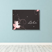 Fee-tabel voor een kleine dochterkamer canvas afdruk (Insitu (Houten vloer))