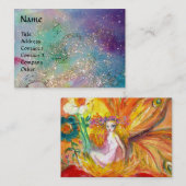 FEE VAN DE BLOEMEN Blauwgroen Blauw Groen Goud Spa Visitekaartje (Voorkant / Achterkant)