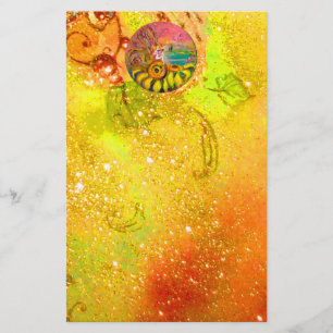 FEE VAN DE ZONNEBLOEMEN geel rood bruin Briefpapier