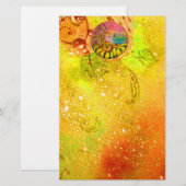 FEE VAN DE ZONNEBLOEMEN geel rood bruin Briefpapier (Voorkant / Achterkant)