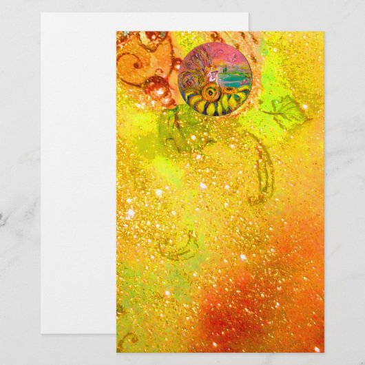 FEE VAN DE ZONNEBLOEMEN geel rood bruin Briefpapier (Voorkant / Achterkant)