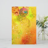 FEE VAN DE ZONNEBLOEMEN geel rood bruin Briefpapier (Staand voorkant)