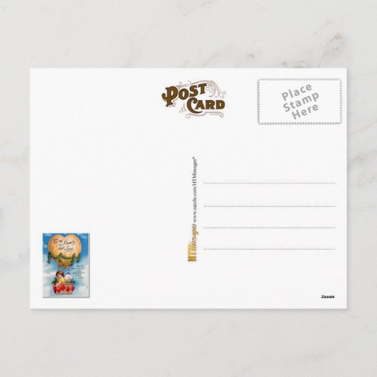 Fee van Valentijn in Hart vormde de Ballon van de Feestdagenkaart (Achterkant)