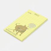Feed Angry Dog Funny Priorities Custom 4x6" Post-it® Notes (Schuin)
