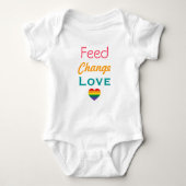 Feed Change Liefde Regenboog Hart Romper (Voorkant)