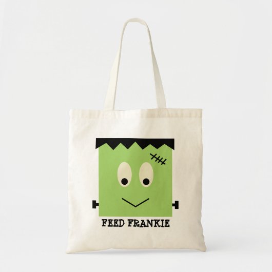 Feed Frankie green Halloween snoep trick or treat Tote Bag (Voorkant)
