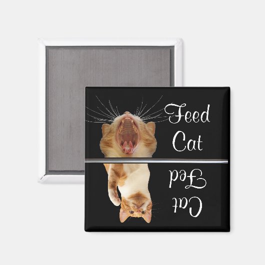 Feed kat magneet leuk leuk (Voorkant / Achterkant)