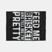 Feed Me Brisket - Pitmaster BBQ Lover Smoker Grill Fleece Deken (Voorkant (Horizontaal))