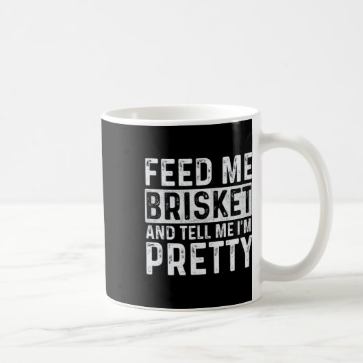 Feed Me Brisket - Pitmaster BBQ Lover Smoker Grill Koffiemok (Rechts)