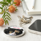 Feed Me Cat Dog huisdier schattig schattig grappig Sleutelhanger (Zijkant)