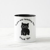 Feed Me Cat Lover Mug - Minimalist Humor Design Mok (Midden)