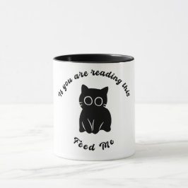 Feed Me Cat Lover Mug - Minimalist Humor Design Mok