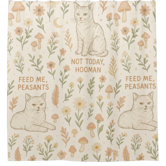 Feed me peasants douchegordijn (Voorkant)