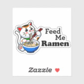 Feed Me Ramen- Schattige Cat Sticker (Vel)