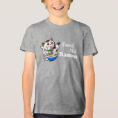 Feed Me Ramen- Schattige Cat Tri-Blend Shirt (Voorkant)
