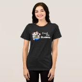 Feed Me Ramen- Schattige Cat Tri-Blend Shirt (Voorkant volledig)