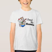 Feed Me Ramen- Schattige Cat Tri-Blend Shirt (Voorkant)