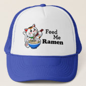 Feed Me Ramen- Schattige Cat Trucker Pet (Voorkant)