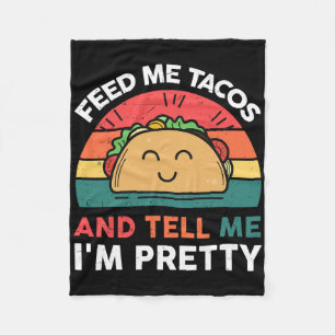 Feed Me Taco Tell  Outfit Mexicaans Dinsdag Fu Fleece Deken