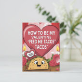 Feed Me Tacos Routebeschrijving om mijn Valentijn Briefkaart (Staand voorkant)