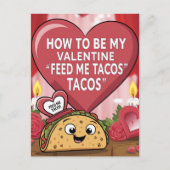 Feed Me Tacos Routebeschrijving om mijn Valentijn Briefkaart (Voorkant)