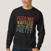 Feed Me Waffles - Grappig Belgisch eten Trui (Voorkant)