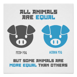 Feed Pig, Acorn  Perfect Poster