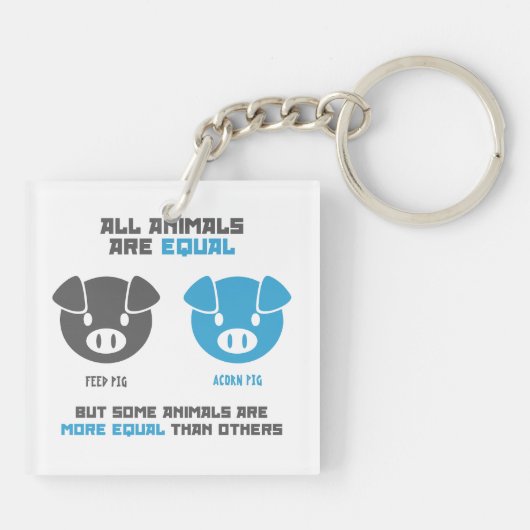 Feed Pig, Acorn Sleutelhanger (Achterkant)
