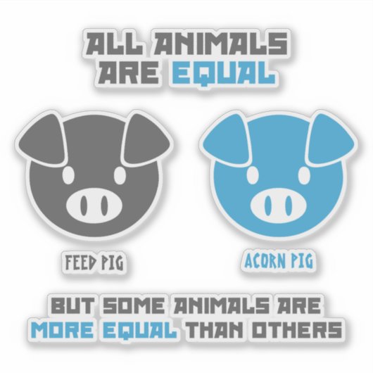 Feed Pig, Acorn Sticker (Voorkant)