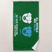 Feed Pig, Acorn  Strandlaken (Voorkant)