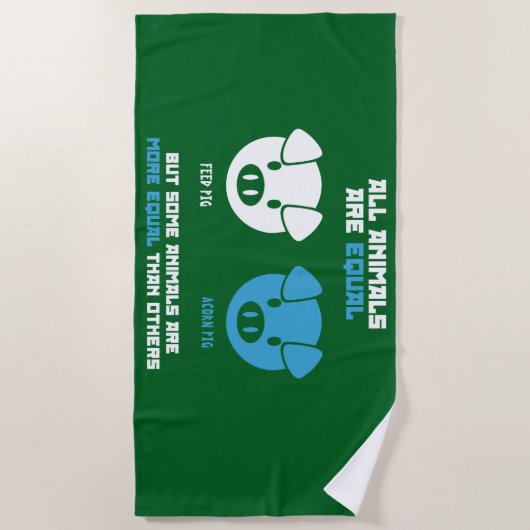 Feed Pig, Acorn  Strandlaken (Voorkant)