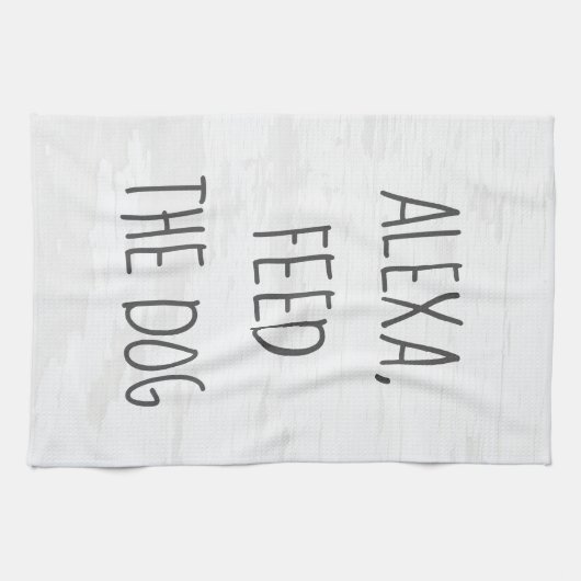 Feed the Dog Alexa Command Humor Theedoek (Horizontaal)