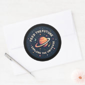 Feed the Future, Explore the Universe Ronde Sticker (Envelop)
