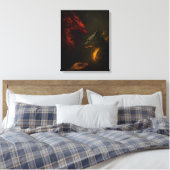 Feed the Right Wolf – Symbolic Canvas Art (Insitu (Slaapkamer))