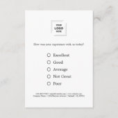 Feedback | Bedrijfs Onderzoek Logo Modern minimali Informatiekaartje (Voorkant)