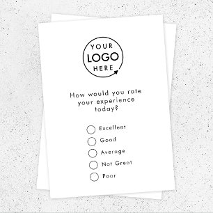 Feedback   Bedrijfs Onderzoek Logo Modern minimali Informatiekaartje