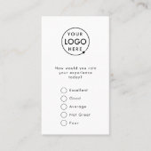 Feedback | Moderne minimalistische Kaart van de Lo Visitekaartje (Voorkant)