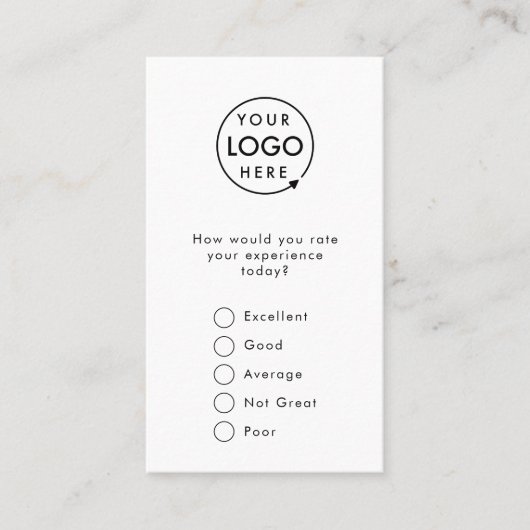 Feedback | Moderne minimalistische Kaart van de Lo Visitekaartje (Voorkant)