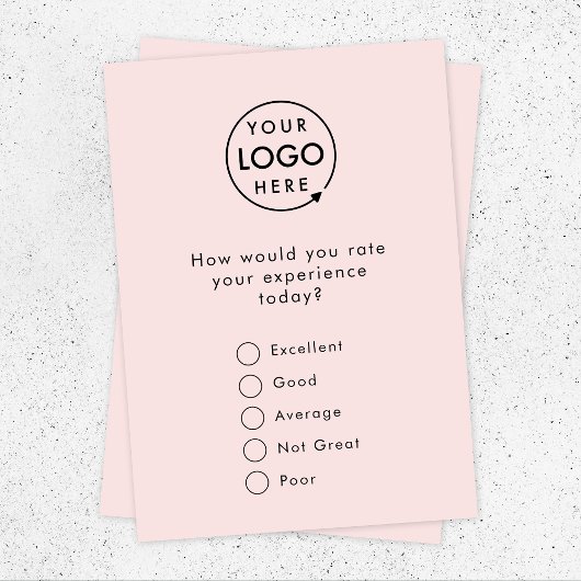 Feedback | Ondernemingsenquête Logo Blush roze rat Informatiekaartje