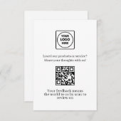 Feedback QR | Customer Business Review Link Informatiekaartje (Voorkant / Achterkant)