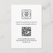 Feedback QR | Customer Business Review Link Informatiekaartje (Voorkant)