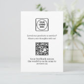 Feedback QR | Customer Business Review Link Informatiekaartje (Staand voorkant)