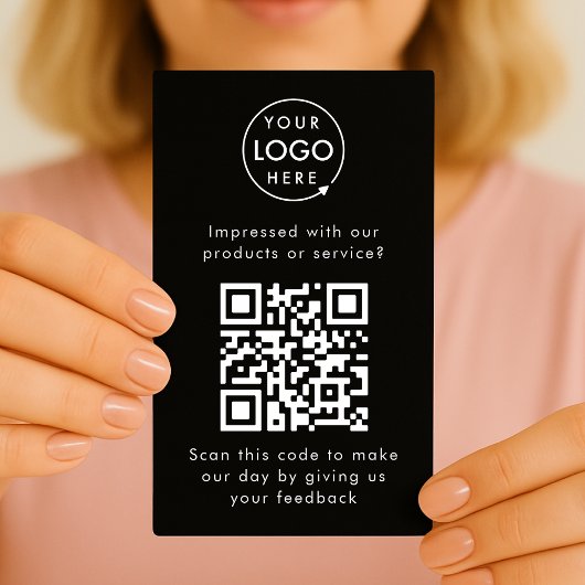 Feedback van klant | QR Code Black Business Review Visitekaartje