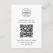 Feedback van klant | QR Code Business Review Informatiekaartje (Voorkant)