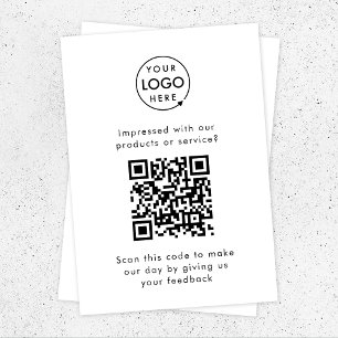 Feedback van klant   QR Code Business Review Informatiekaartje