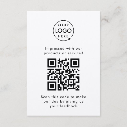 Feedback van klant | Rustige Kraft QR Code Busines Informatiekaartje (Voorkant)