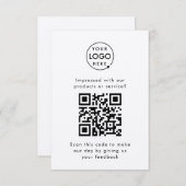 Feedback van klant | Rustige Kraft QR Code Busines Informatiekaartje (Voorkant / Achterkant)