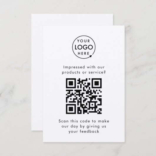 Feedback van klant | Rustige Kraft QR Code Busines Informatiekaartje (Voorkant / Achterkant)