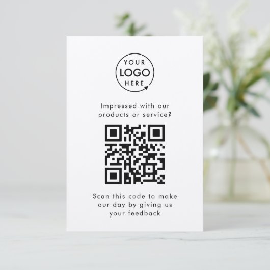 Feedback van klant | Rustige Kraft QR Code Busines Informatiekaartje (Staand voorkant)