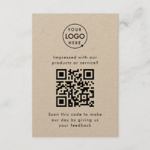 Feedback van klant   Rustige Kraft QR Code Busines Informatiekaartje